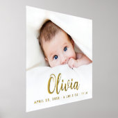 新生児生まれたばかりのの写エレガント真 箔ポスター (レイダウン)