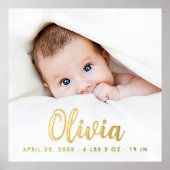 新生児生まれたばかりのの写エレガント真 箔ポスター (正面)