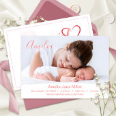 新生児生まれたばかりのガール誕生統計の写真 案内状