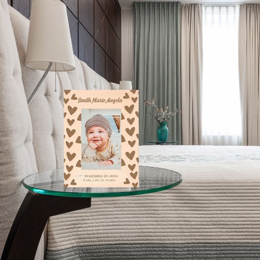 新生児生まれたばかりのギフトの状態 レーザー彫刻フレーム