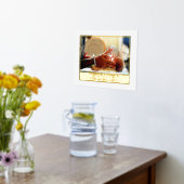 新生児生まれたばかりの名フォト誕生Stat金ゴールドシルバー 箔ポスター (レイダウン (キッチン))