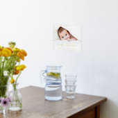 新生児生まれたばかりの名statsフォトスクリプト 箔ポスター (レイダウン (キッチン))