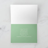 新生児男の子おめでとうカードとフクロウ家族 カード (内部)