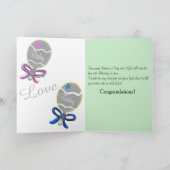 新生児男の子ツインズオンザウェイPHOTO カード (内部)