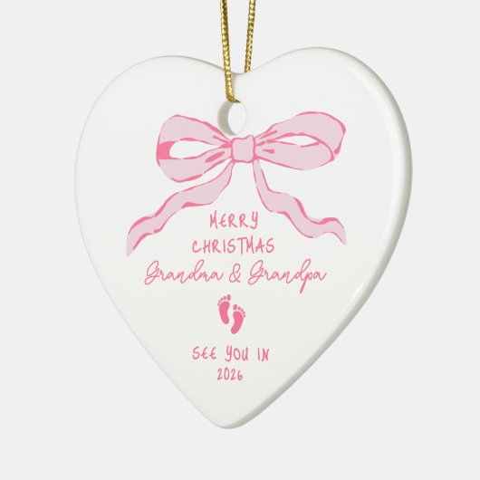 新生児発表クリスマス セラミックオーナメント (左)