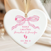 新生児発表クリスマス セラミックオーナメント