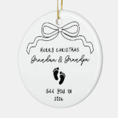 新生児発表クリスマス セラミックオーナメント (左)