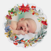 新生児発表メリークリスマス オーナメントカード (正面)