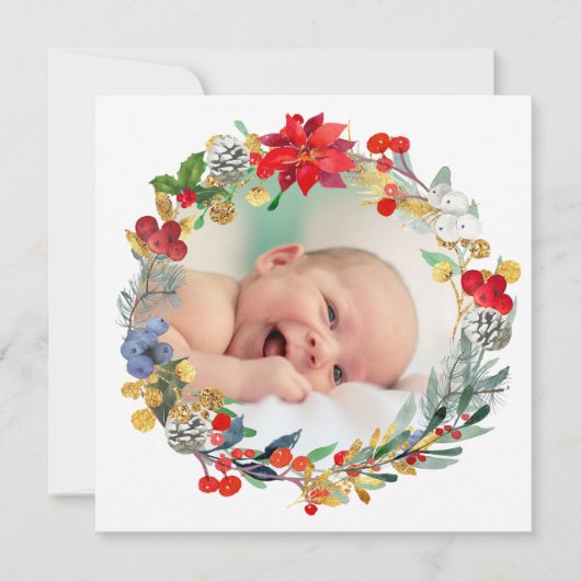 新生児発表メリークリスマス シーズンカード (正面)
