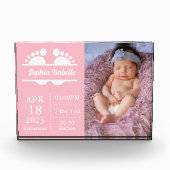 新生児発表女の子の誕生Statフォトブロック フォトブロック (正面)