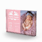 新生児発表女の子の誕生Statフォトブロック フォトブロック (右)