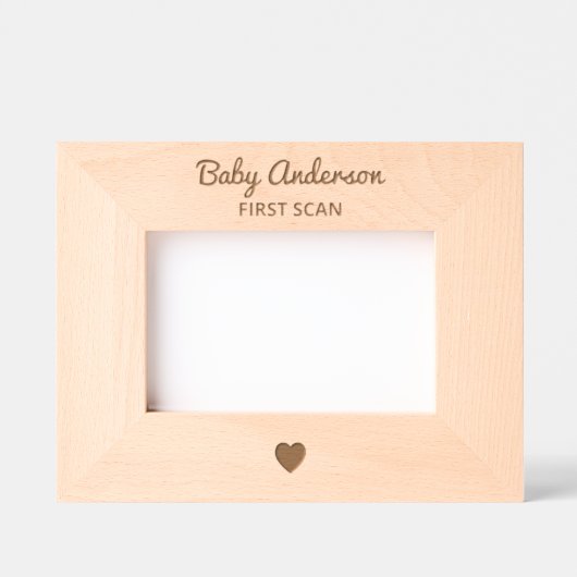 新生児発表超音波写真フレーム レーザー彫刻フレーム (正面)