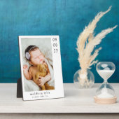 新生児祖父母ギフト フォトプラーク (側面)