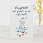 新生児祝いカード カード (黄色い花)