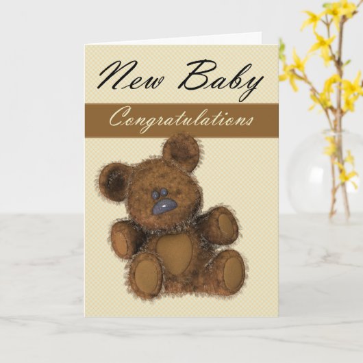 新生児祝い カード (黄色い花)