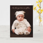 新生児祝い カード (黄色い花)