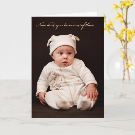 新生児祝い カード (黄色い花)