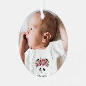 新生児第1回クリスマスフォトメタルオーナメント メタルオーナメント (正面左)