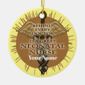 新生児素晴らしナースカスタムナースオーナメント セラミックオーナメント (正面)