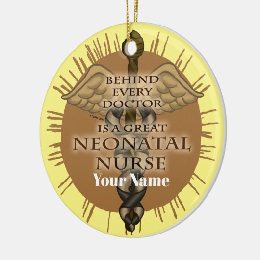 新生児素晴らしナースカスタムナースオーナメント セラミックオーナメント (左)