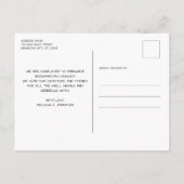 新生児素朴カントリーウッド3フォト誕生 案内ポストカード (裏面)