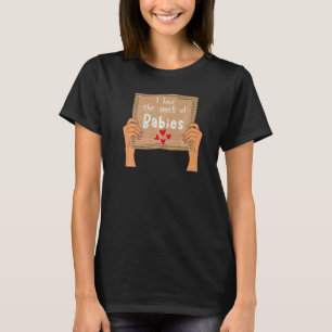 新生児臭乳児妊娠告知ママD Tシャツ