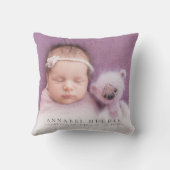 新生児誕生のお知らせクッション枕 クッション (裏面)