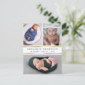 新生児誕生のお知らせ写真 案内ポストカード (スタンド正面)