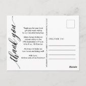 新生児誕生のお知らせ有難うはがき ポストカード (裏面)