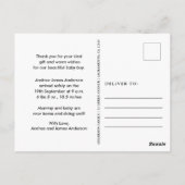 新生児誕生のお知らせ ポストカード (裏面)