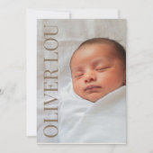 新生児誕生のお知らせ(写真あり) 招待状 (正面)
