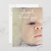 新生児誕生発表招待状 案内ポストカード (正面/裏面)