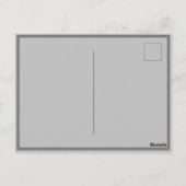 新生児誕生発表灰色の写真 ポストカード (裏面)