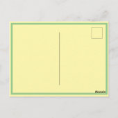 新生児誕生発表黄色い写真 ポストカード (裏面)