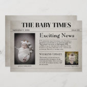 新生児誕生発表 招待状 (正面/裏面)