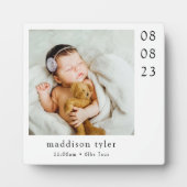 新生児誕生統計の写真 フォトプラーク (正面)