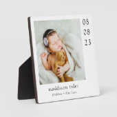 新生児誕生統計の写真 フォトプラーク (正面)