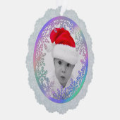 新生児誕生統計クリスマス、誕生発表 オーナメントカード (右)