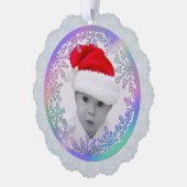 新生児誕生統計クリスマス、誕生発表 オーナメントカード (左)