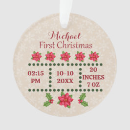 新生児誕生統計クリスマス、誕生発表 オーナメント