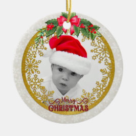 新生児誕生統計クリスマス、誕生発表 セラミックオーナメント