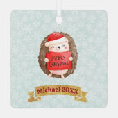 新生児誕生統計クリスマス、誕生発表 メタルオーナメント (裏面)