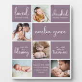 新生児誕生統計フォトコラージュ フォトプラーク (正面)