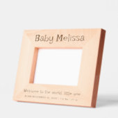 新生児誕生統計生まれたばかりのキープサケフローラ レーザー彫刻フレーム (左)