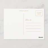 新生児誕生金ゴールドありがとうフォトフレームはがき ポストカード (裏面)