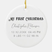 新生児赤雪片セラミックオーナメント セラミックオーナメント (裏面)