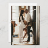 新生児途中、妊娠告知カード 招待状 (正面/裏面)