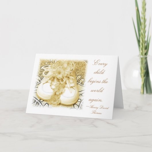 新生児靴 案内状 (正面)