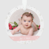 新生児2写真私の最初の小さなメリークリスマス オーナメント (裏面)