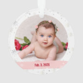 新生児2写真私の最初の小さなメリークリスマス オーナメント (裏面)